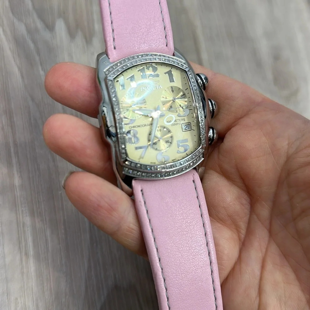 Invicta women’s lupah collection watch genuine leather straps